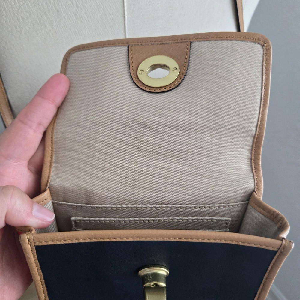 Vintage Coach Legacy Spectator Mini Bag Navy Tan Red Crossbody #6825 - Picture 9 of 13